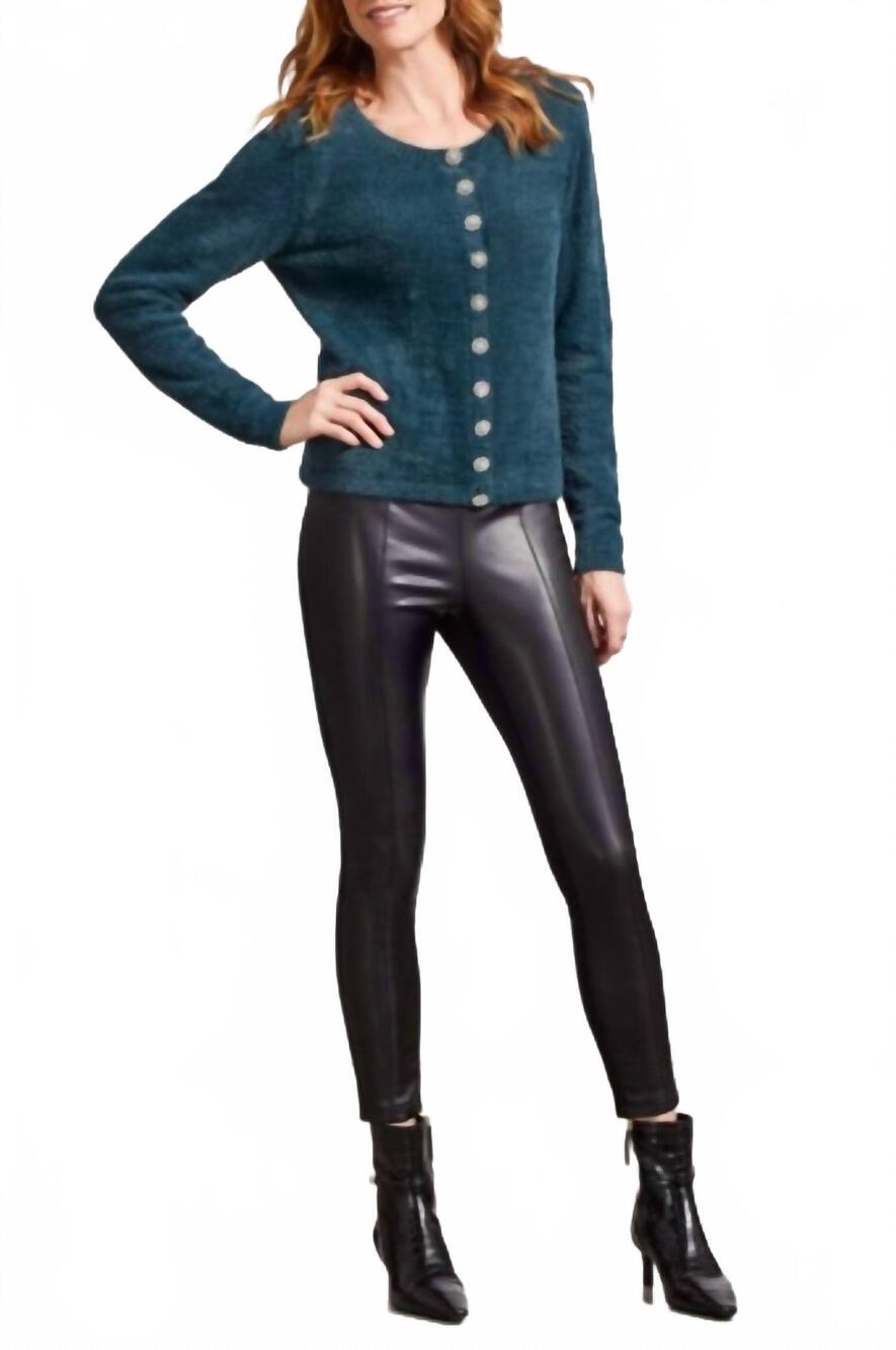 NEW TRIBAL diamante button cardigan in alpine
